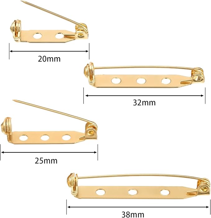 Shappy 100 Pieces Brooch Pin Backs Bar Pins Backs - Image 3