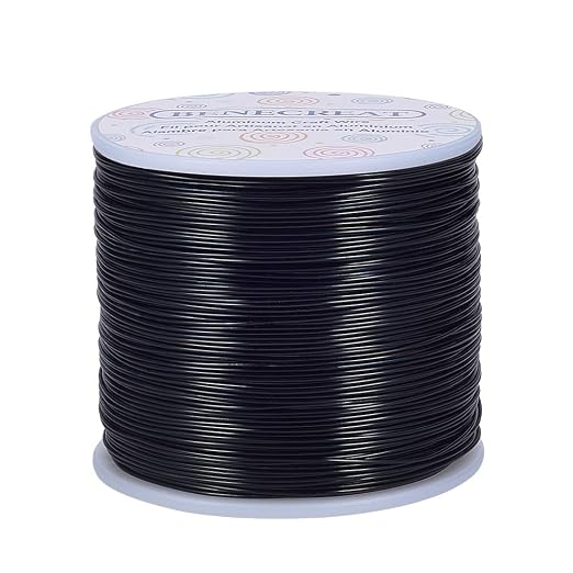 BENECREAT 20 Gauge 770FT Black Anodized Aluminum Jewelry Craft Wire by BENECREAT