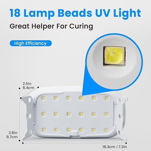 Bsrezn 200g UV Resin Kit with Upgraded Light 18 Beads, Crystal Clear Solar - Image 3