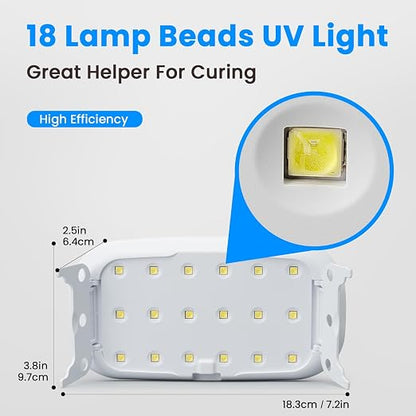 Bsrezn 200g UV Resin Kit with Upgraded Light 18 Beads, Crystal Clear Solar - Image 3