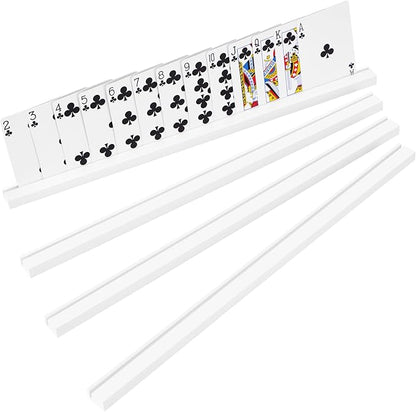 Playing Card Holder Stand Width 400mm White Acrylic Set by Unknown