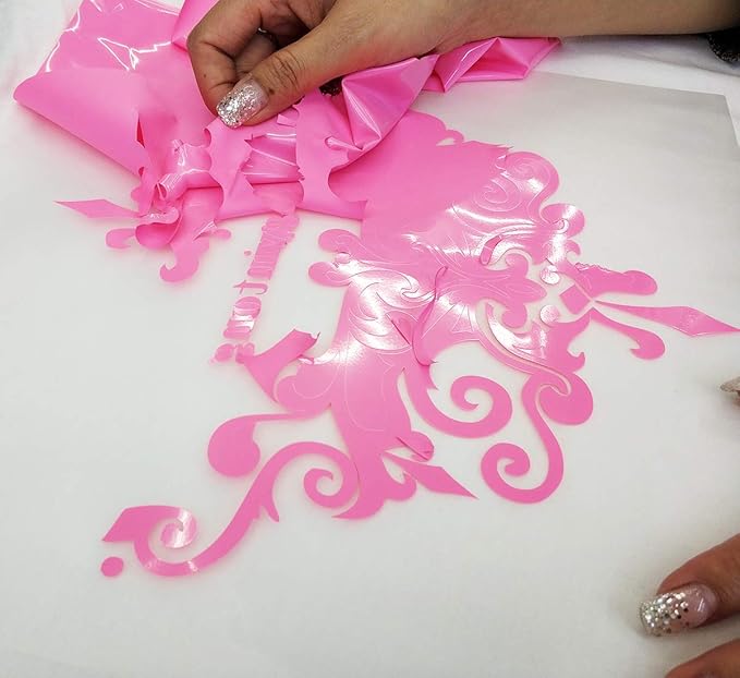 Guangyintong Heat Transfer Vinyl Pink HTV Rolls, Matte Surface HTV - Image 3