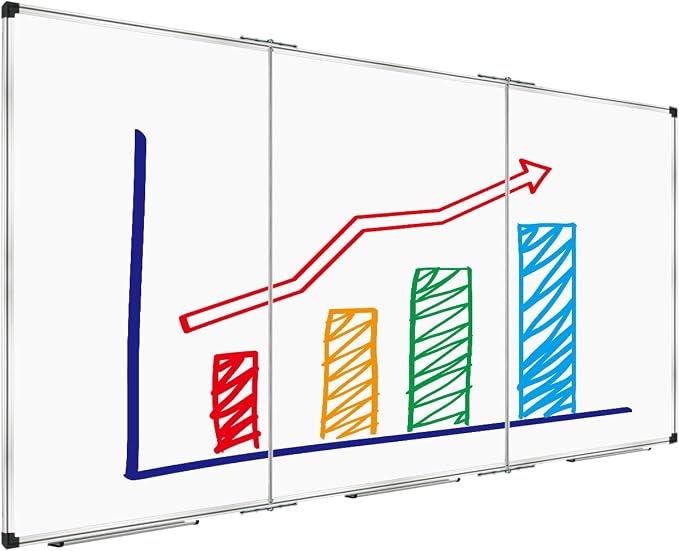 XBoard Magnetic Whiteboard 96 x 48 Inch, Giant Foldable Dry Erase White Board by XBoard