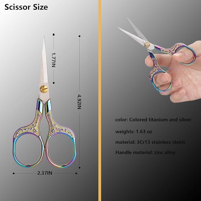 Small Sewing Scissors Sharp Embroidery Crochet Scissors, 2 Piece crochet - Image 3