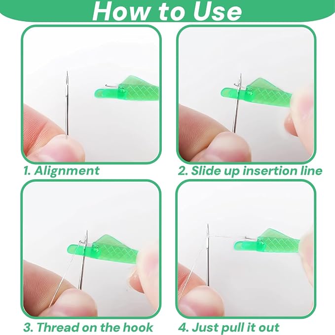 Fish Mouth Needle Threader for Sewing Machine, Quick Sewing Needle Threader Tool - Image 4