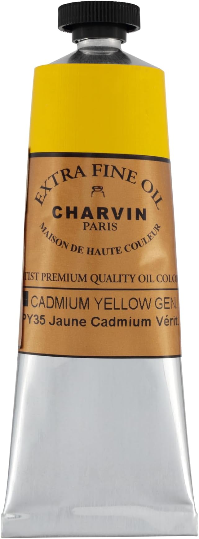 Charvin Extra Fine Oil Paint, Cadmium Yellow Medium 60 mL - Image 2