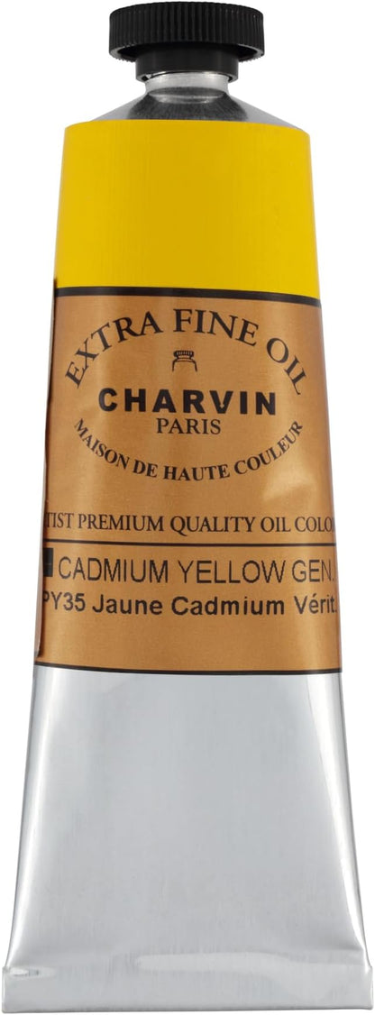 Charvin Extra Fine Oil Paint, Cadmium Yellow Medium 60 mL - Image 2