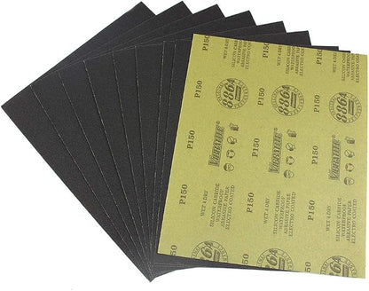MAXMAN 10Pcs Wet and Dry Sandpaper, 9 x 11 Inch Assortment Sandpaper Sheets by MAXMAN