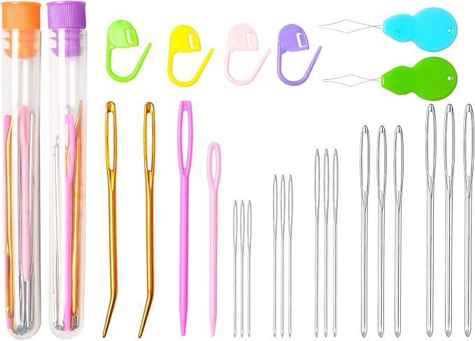 Hekisn 45Pcs Large Eye Blunt Yarn Needles kit, Sewing Needles by Unknown
