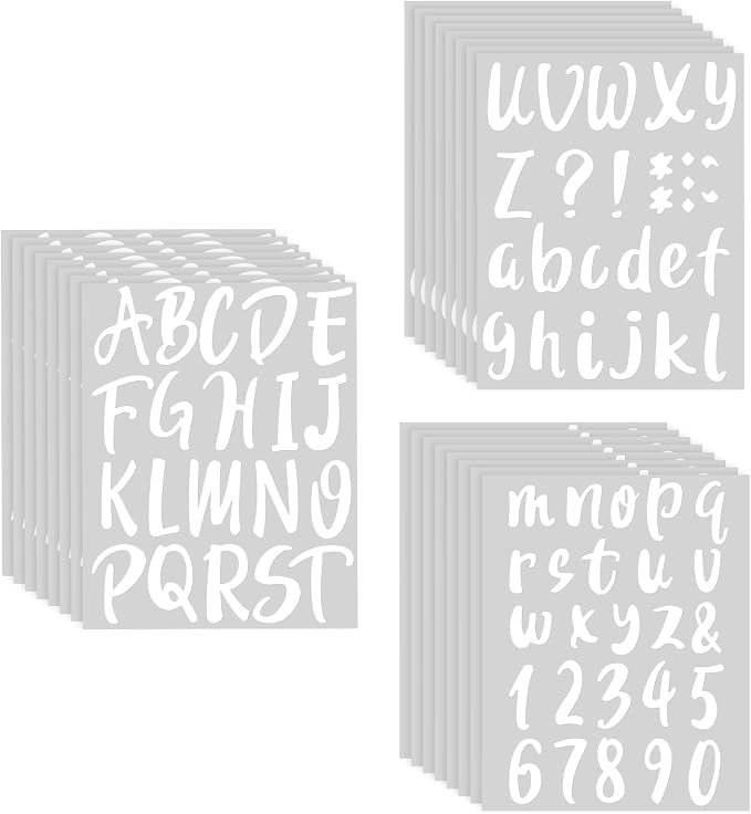 Outus 576 Pieces 8 Sheets Letters Stickers Self Adhesive Vinyl Letter Alphabet by Outus