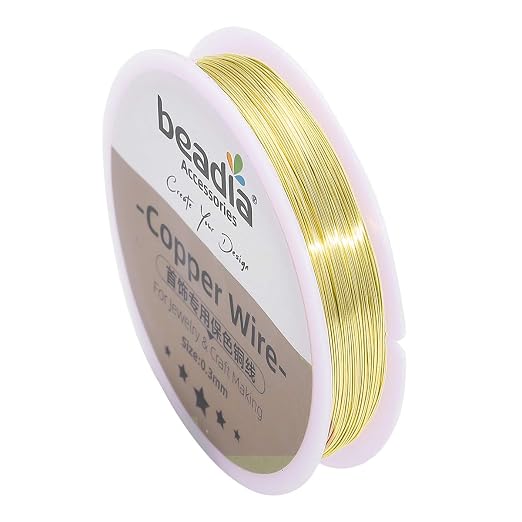 Gold Copper Wire 0.3mm Bead Cord by Beadia