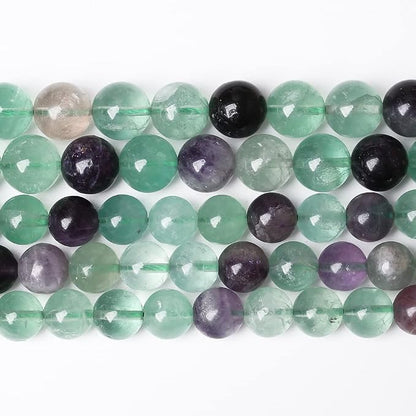 90pcs 4mm Natural Stone Beads Fluorite Gemstone Round Loose Beads by NaturalStoneBeads