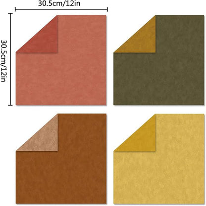 Scrapbook Paper 12x12 Brown, 24 Sheets/24 Designs Double-Sided Bohemian - Image 2