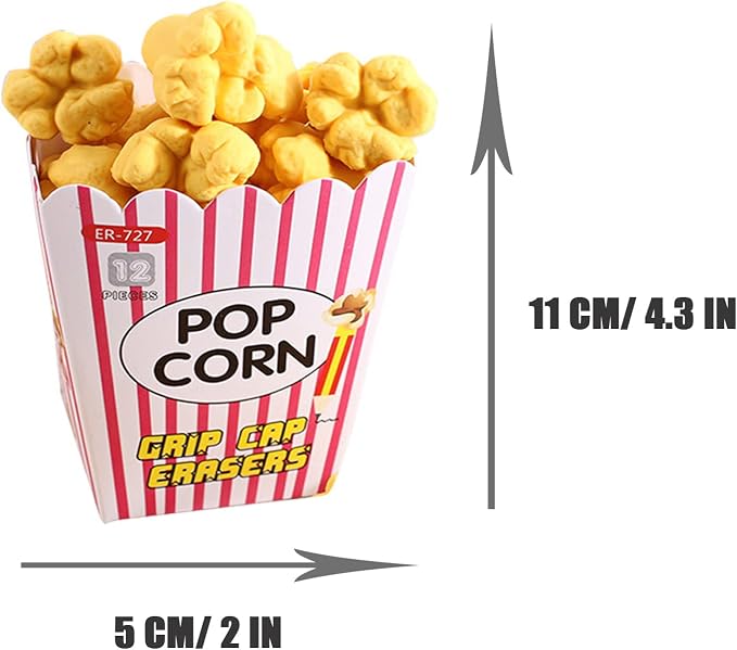 Pencil Top Erasers 36 Pack Popcorn Pencil Erasers Toppers Cap Erasers - Image 5