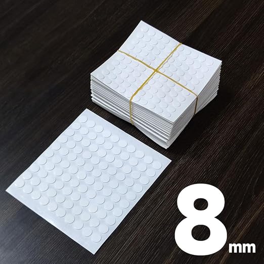 1000 Pcs False Tip Double Sided Adhesive Dots, 8mm/0.31" Pre-Cut Removable - Image 7