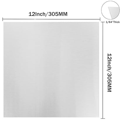 304 Stainless Steel Sheets Metal 12" x 12" x 1/64" Inch 304 Stainless Steel - Image 3