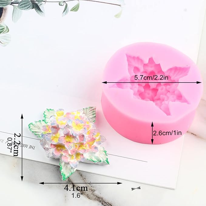 Lilac Fondant Silicone Mold Flower Chocolate Cake Candy Baking Mold Candle Soap - Image 2