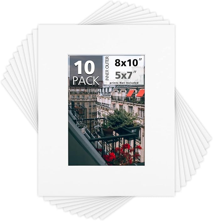Mat Board Center, 8x10 for 5x7 Off White Color Mats by MatBoardCenter