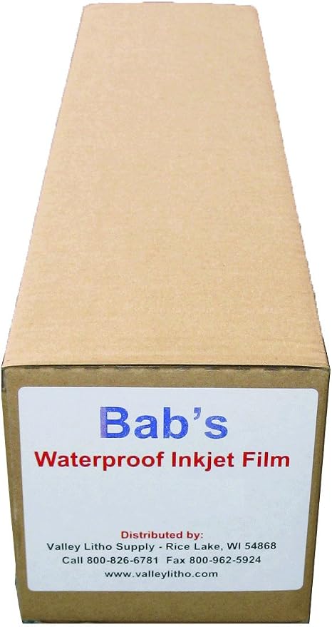 Premium Waterproof Inkjet Film For Positives 36" x 100' Roll by Unknown