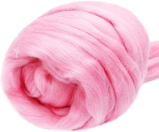 3.53oz Wool Roving Yarn, Wool Felting Supplies, Pure Wool, Chunky Yarn by Jupean