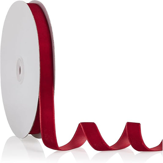 5/8" X 20 Yards Red Velvet Ribbon by Bomybaw