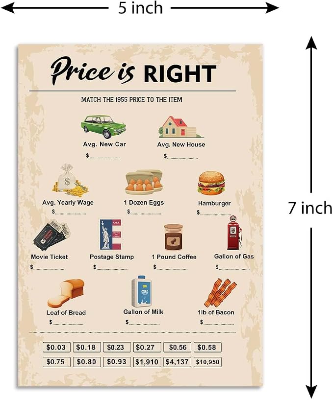 70th Birthday Party Games, Price is Right Games, Birthday Party Supplies - Image 2