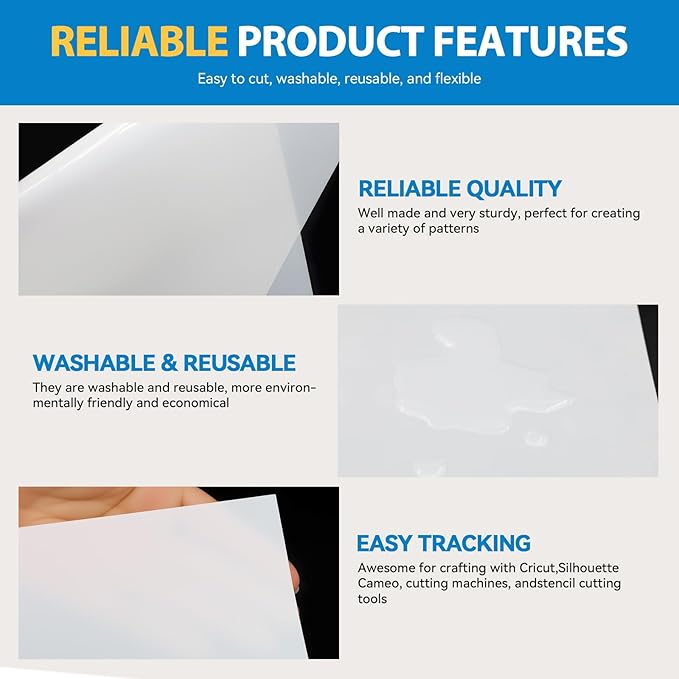 16 Pack 7.5mil Mylar Sheet, 12 X 12 Inch Translucent Blank Stencil Paper - Image 4