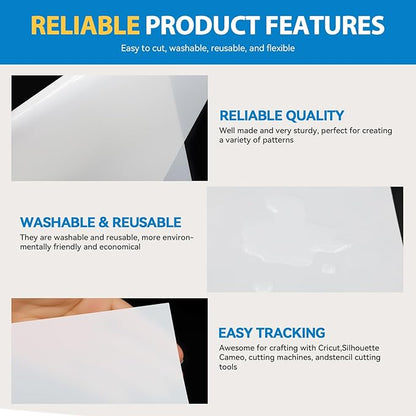16 Pack 7.5mil Mylar Sheet, 12 X 12 Inch Translucent Blank Stencil Paper - Image 4