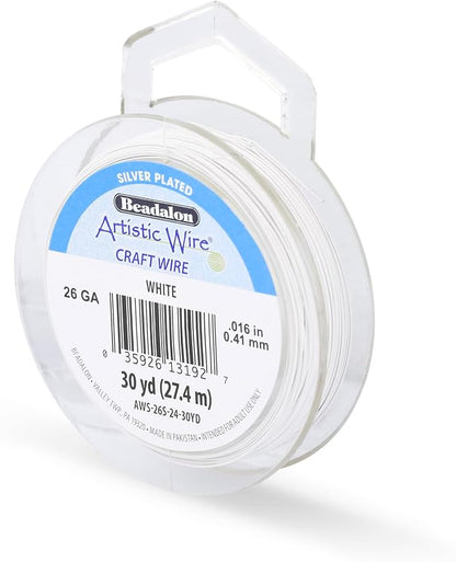 Artistic Wire, 26 Gauge Silver Plated Tarnish Resistant Colored Copper Craft by ArtisticWire
