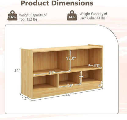 Toy Storage Organizer, 2-Tier Kids Bookshelf, 5 Cube Kids' Bookcases, Cabinets - Image 3