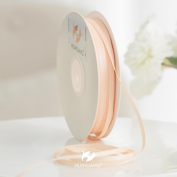 HUIHUANG Thin Satin Ribbon 1/8 inch x Continuous 100 Yards Roll Double Face - Image 5
