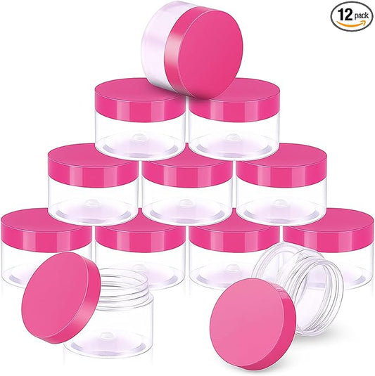 SATINIOR 12 Pack 4 oz Plastic Container Jars by SATINIOR
