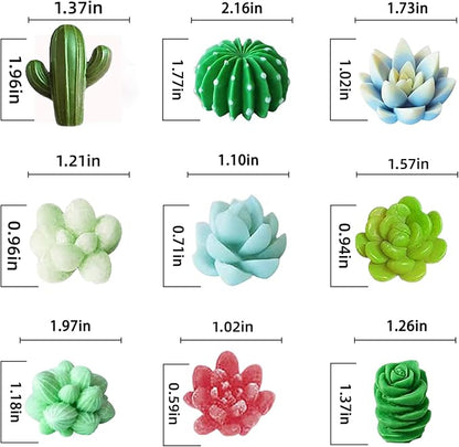Navani 9 Pack Succulent Silicone Mold, Flower Resin Mold, Silicone Candle - Image 3