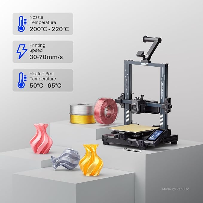 ELEGOO Silk PLA Filament 1.75mm Gold & Silver Grey 2KG, 3D Printer Filament - Image 5