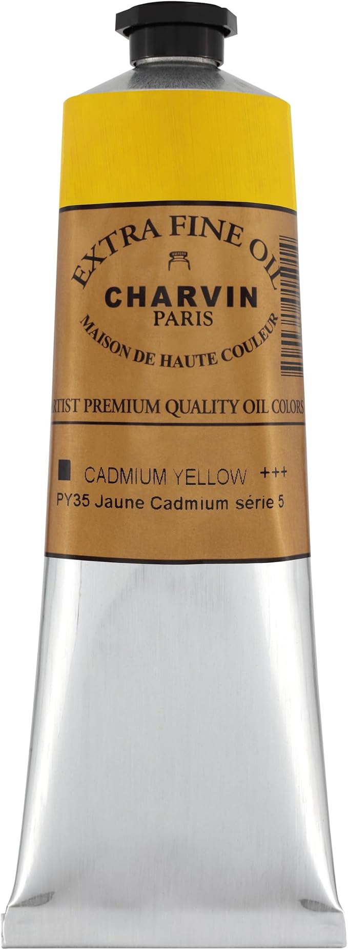 Charvin Extra Fine Oil Paint, Cadmium Yellow Medium 150 mL - Image 2