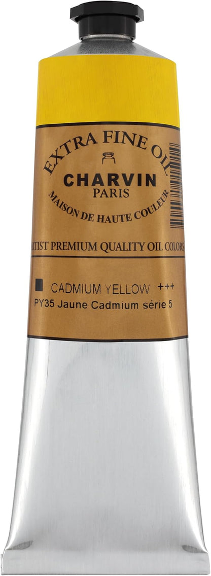Charvin Extra Fine Oil Paint, Cadmium Yellow Medium 150 mL - Image 2