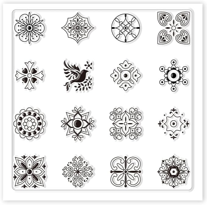 CHGCRAFT Polymer Clay Texture Sheets Boho Polymer Clay Texture Mat Silicone - Image 8