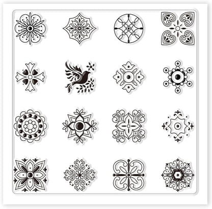 CHGCRAFT Polymer Clay Texture Sheets Boho Polymer Clay Texture Mat Silicone - Image 8