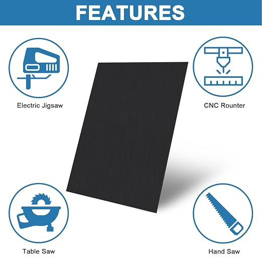 Anodized Aluminum Sheet Metal 12 x 16 x 1/32 Inch Black Metal Plates - Image 2