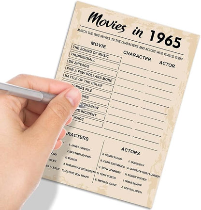 60th Birthday Party Games, Movies in 1965 Games, Birthday Party Supplies - Image 4