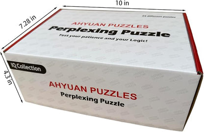 AHYUAN 24 Packs Large Metal Puzzles Brain Teaser IQ Wire Puzzles - Image 7