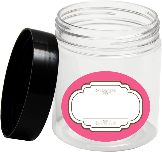 4 oz Plastic Jars with Lids, 8 Pack Wide-mouth Clear Storage Containers - Image 2