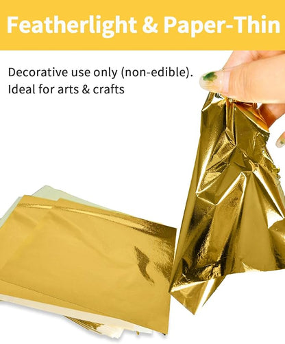 Luckymica Gold Leaf Sheets, Decoration, 5.5" x 5.5" - Image 5