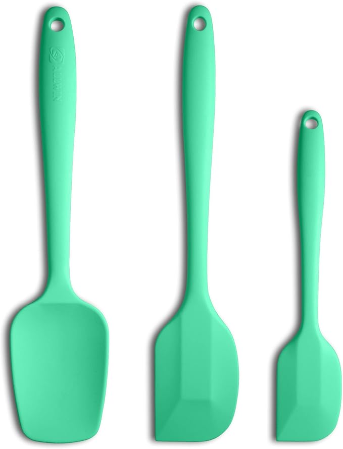 Silicone Spatula 3-piece Set, Ergonomic Handle High Heat-Resistant Spatulas by ALLWIN-HOUSEWARE
