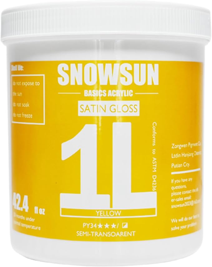 SNOWSUN Yellow Acrylic Paints, Large Bulk Heavy Body Acrylic Paint by PainttheLightofInspiration
