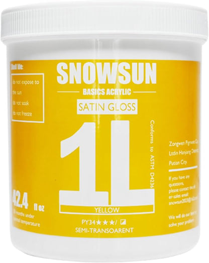 SNOWSUN Yellow Acrylic Paints, Large Bulk Heavy Body Acrylic Paint by PainttheLightofInspiration