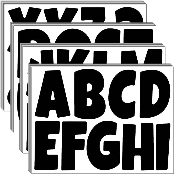 Bemeol Letter Stickers 351 Pieces 4 Inch Bulletin Board Letters Alphabet Cutout by Bemeol