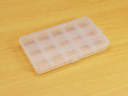 8 Pack 15 Grids Plastic Bead Organizer Box 6.8 * 3.86 * 0.87 inches Clear - Image 5