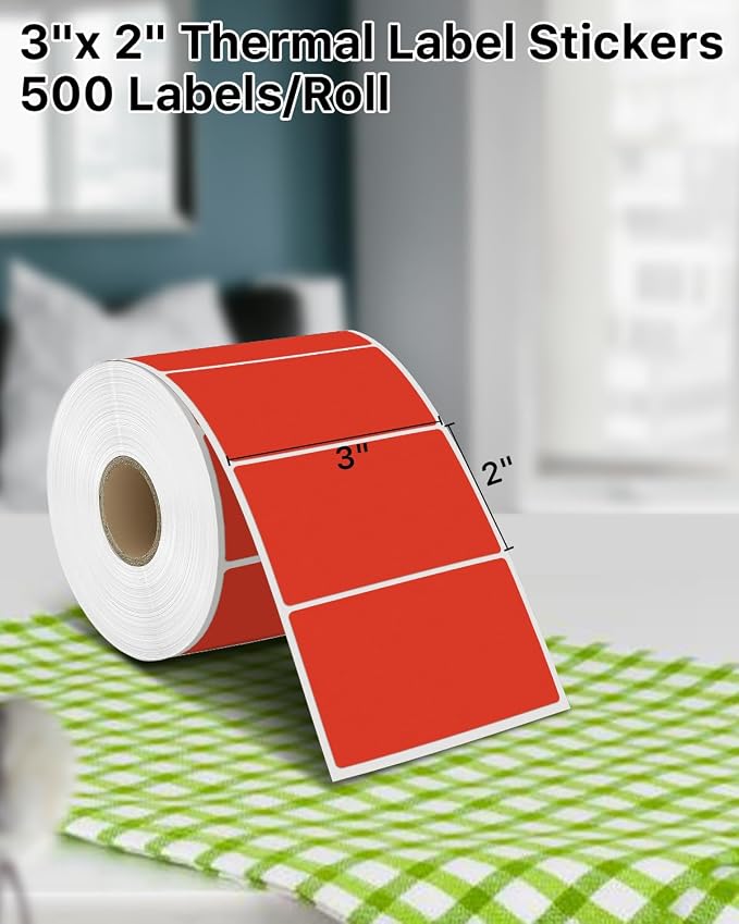 iEager 3" x 2" Thermal Labels, Rectangle Thermal Printer Stickers, - Image 2