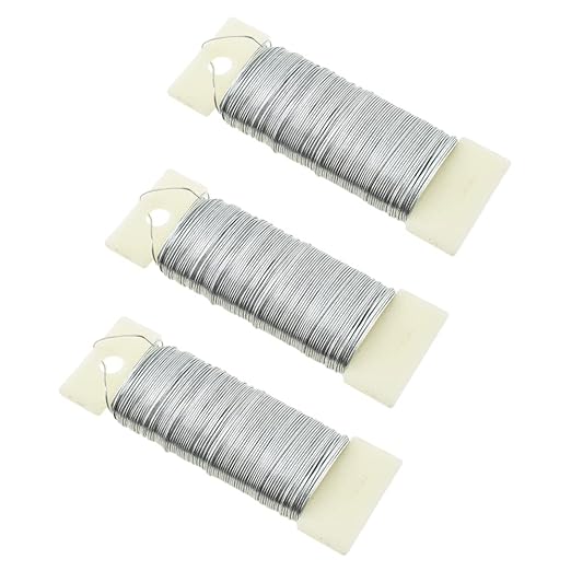 HAHIYO 22Gauge Silver Flexible Metal Floral Wire by HAHIYO